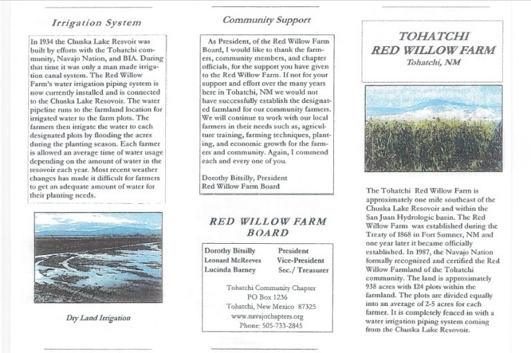 Red Willow Farm Board Tohatchi